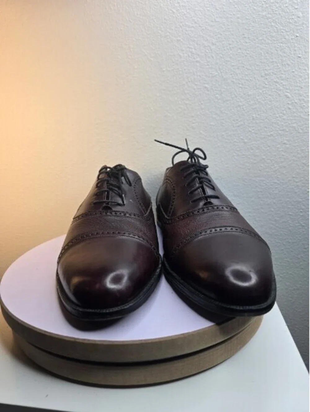 Mezlan Men’s Piazza Brown Leather Cap Toe Hand Crafted Oxford Shoes 13M Spain